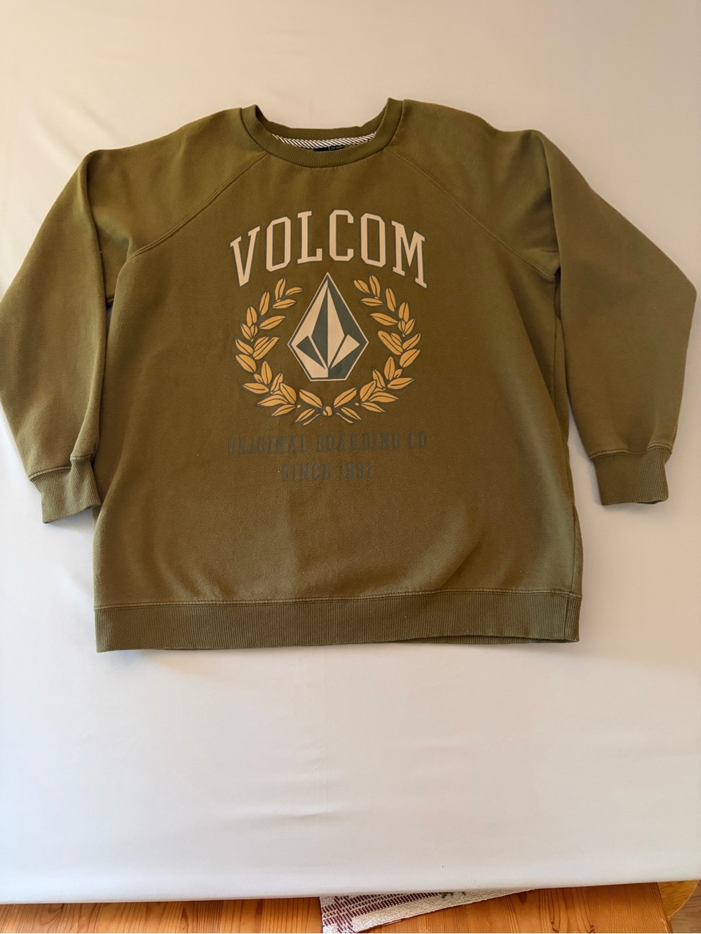 Volcom Women’s Olive Crewneck Sweatshirt